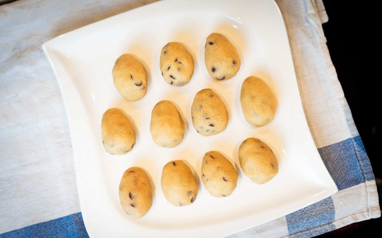 Chocolate Chip Cookie Dough Easter Eggs Shaped