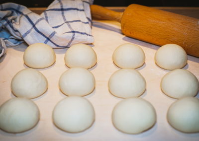 Indian Naan Bread Dough Balls Side View
