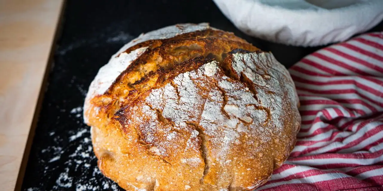 Sourdough Bread Baked In A Dutch Oven