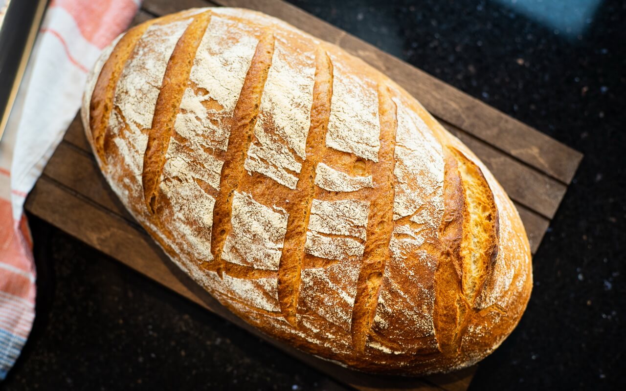 Sourdough Bread From Leftover Sourdough Starter Top View