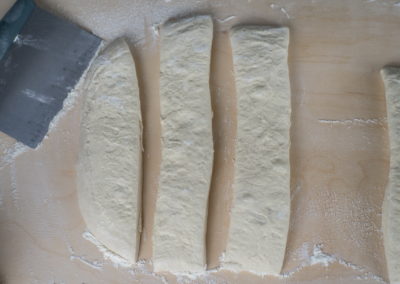 Twisted Baguettes Divided Dough