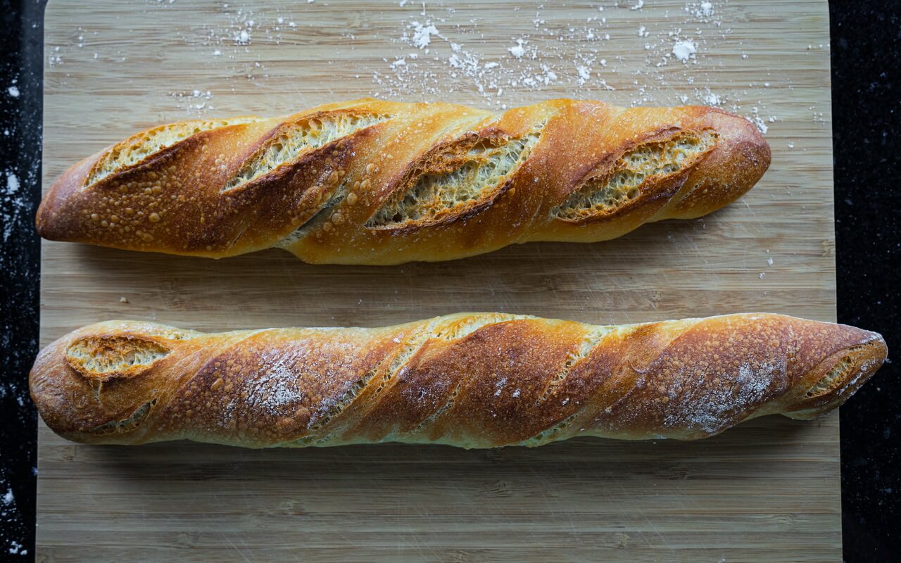 Twisted Baguettes With And Without Scoring