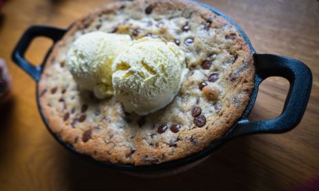 Soft Baked Chocolate Chip Skillet Cookie