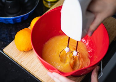 Juicy Orange Cake Mixing