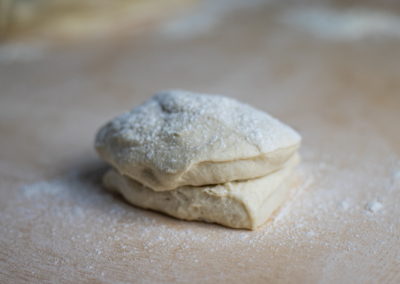 Rustic Baguette Rolls Dough Roll Close up