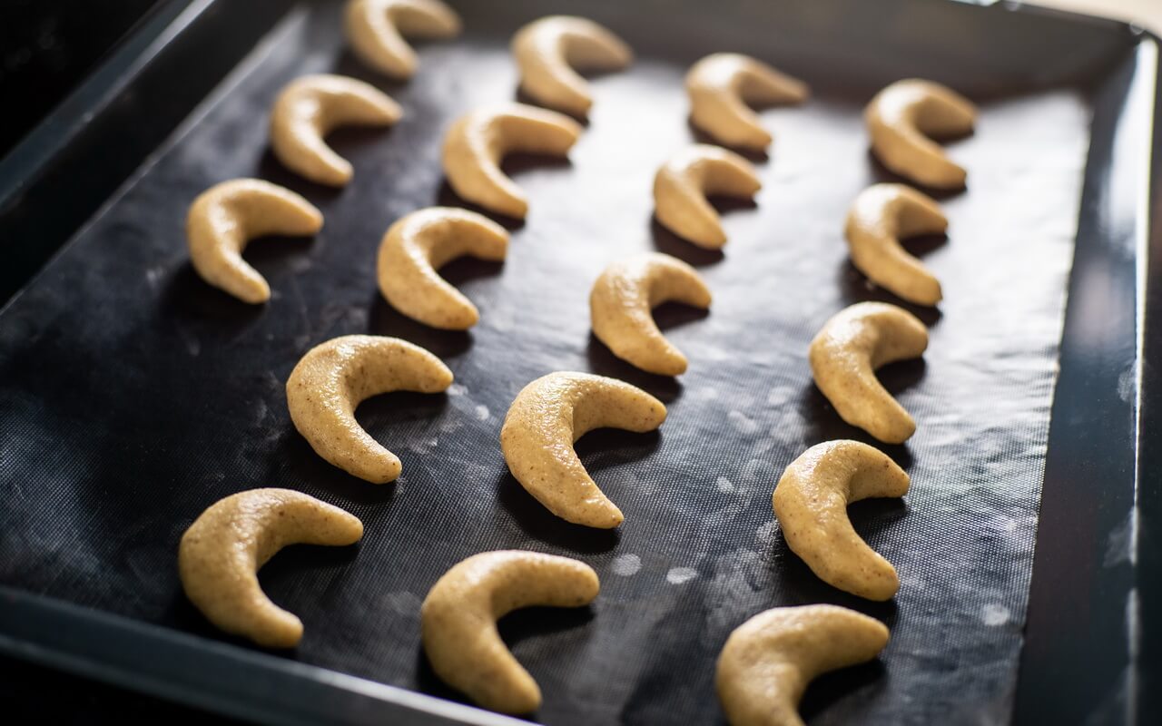 Vanillekipferl Traditional Crescent shaped Vanilla Biscuits Shaped