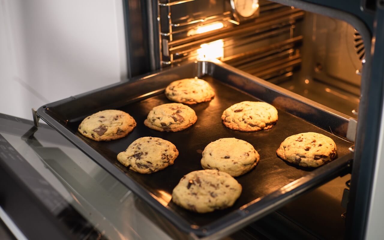 Cookies On Baking Sheet