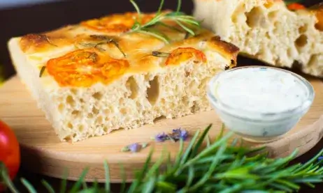 Sourdough Focaccia With Rosemary And Tomatoes