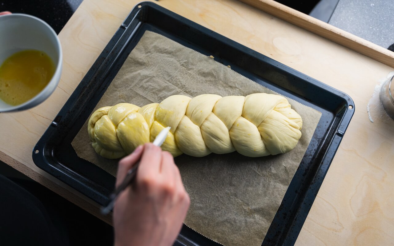 Challah On Baking Plate