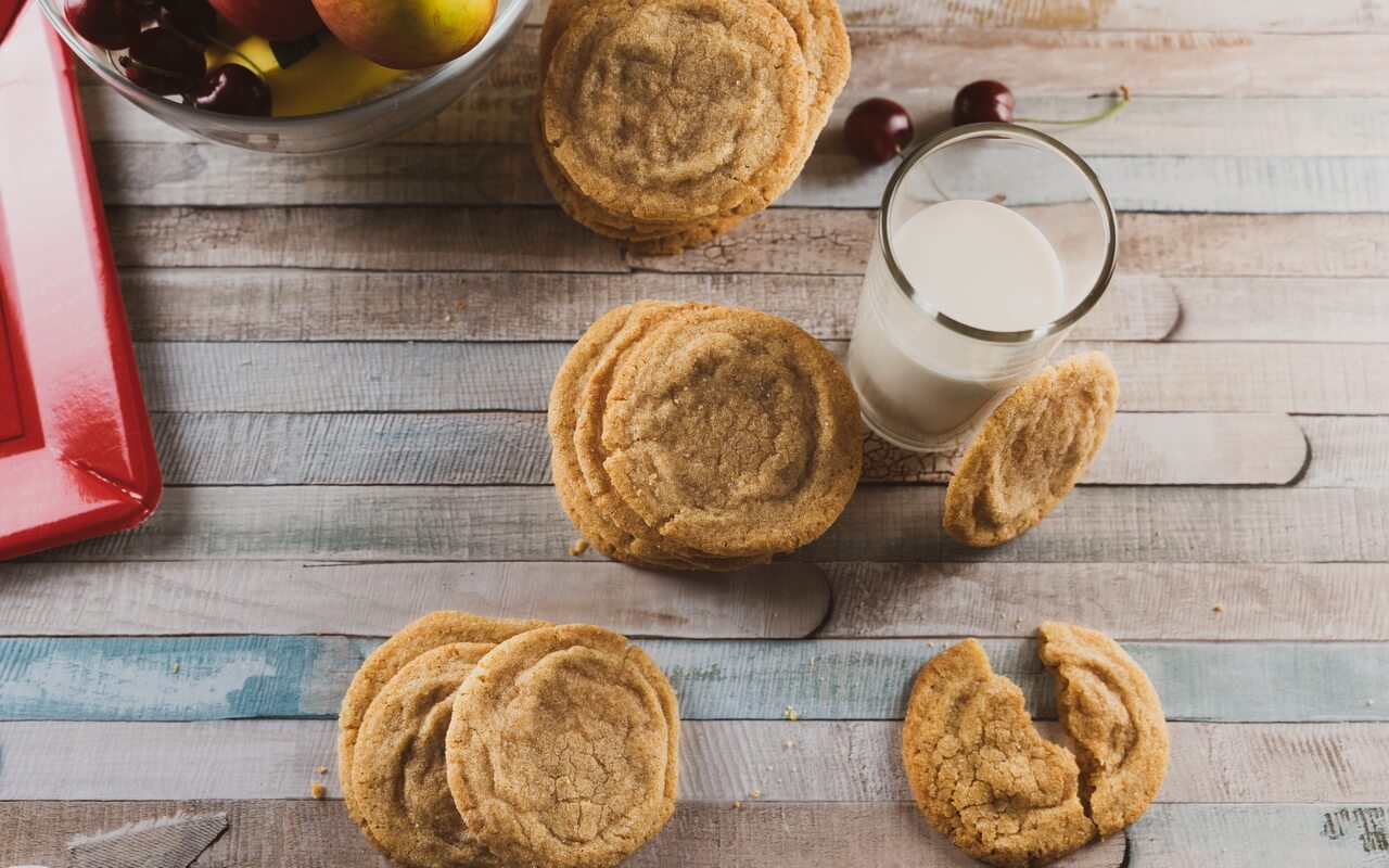 Chewy Brown Sugar Cookies With Cinnamon Top View