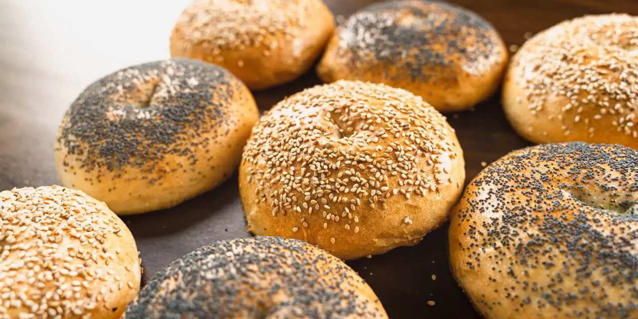 Huge Bread Rolls With Sesame And Poppy Seeds