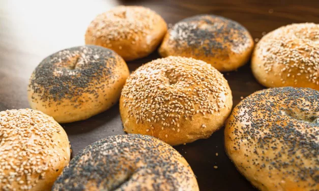 Huge Bread Rolls With Sesame And Poppy Seeds