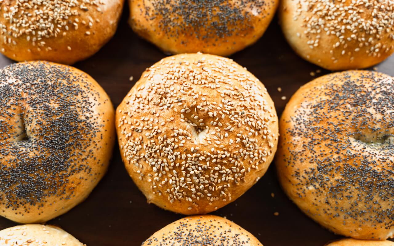 Huge Bread Rolls With Sesame And Poppy Seeds Sesame Crust