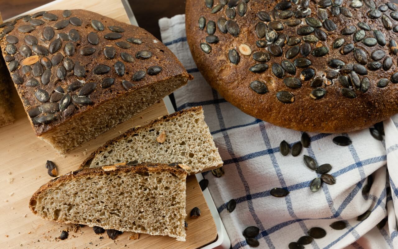 Hearty Pumpkin Seed Sourdough Bread