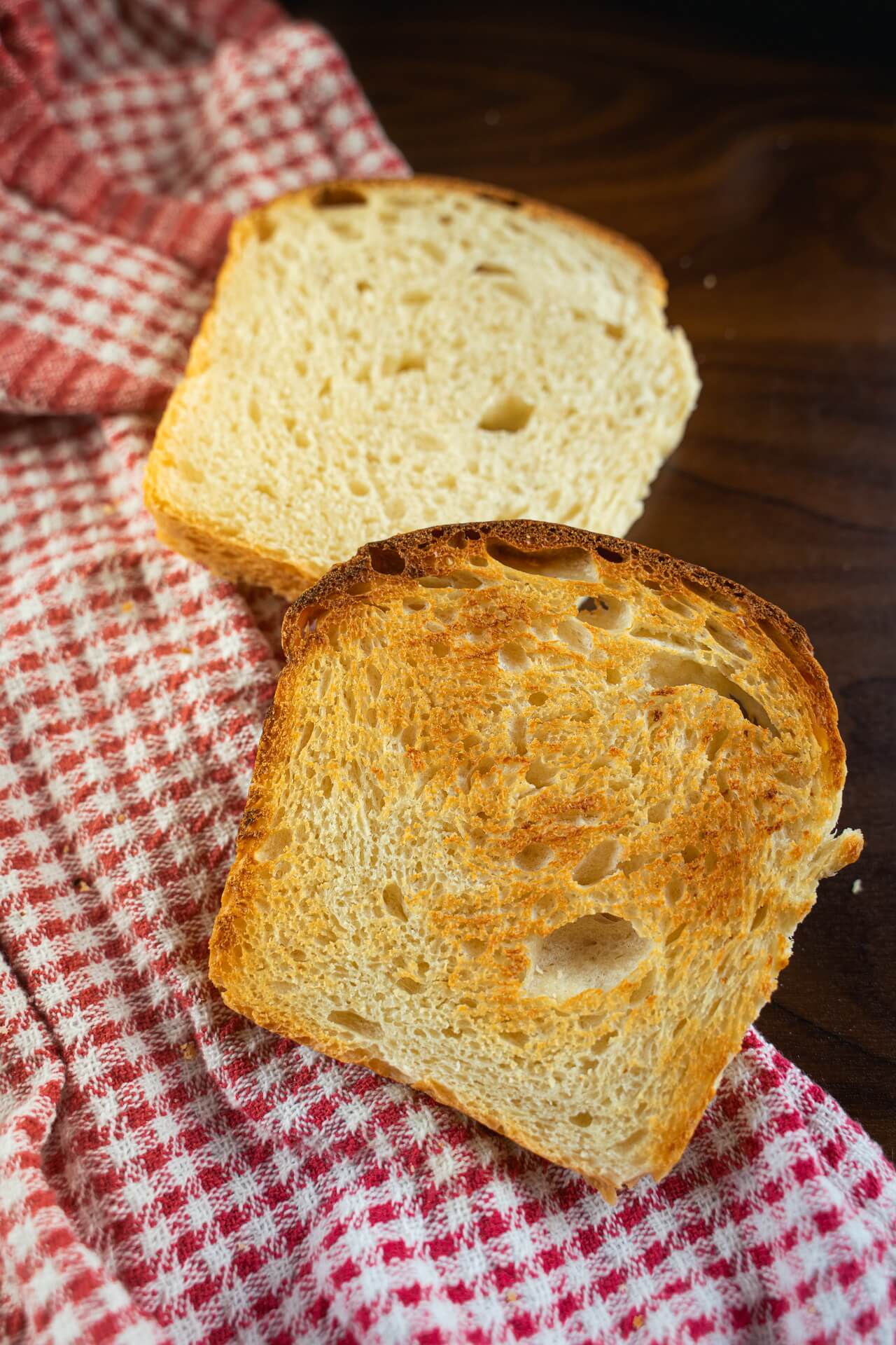 White Sourdough Sandwich Bread Toasted Slices