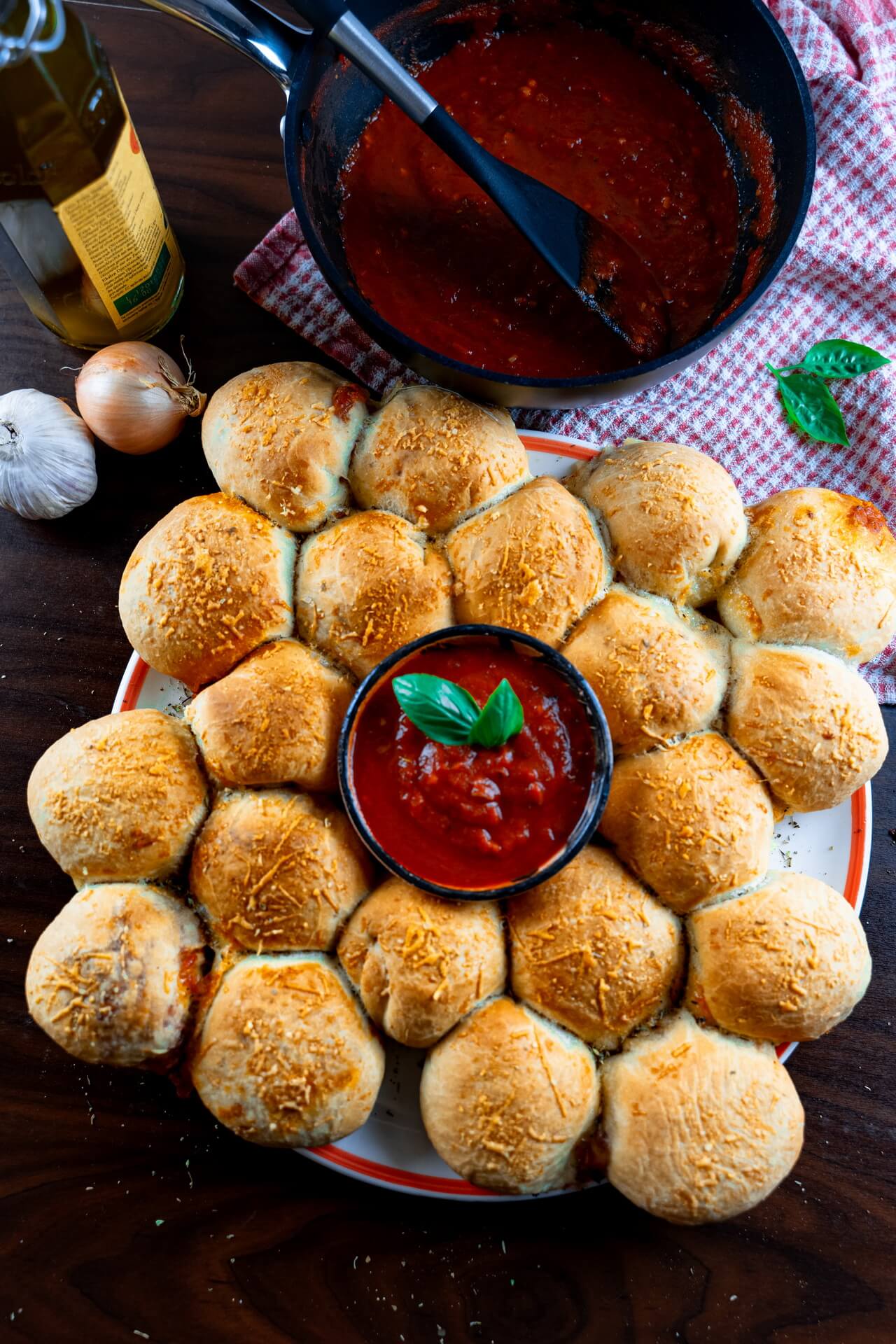 Stuffed Pizza Rolls Perfect Party Snack Vertical