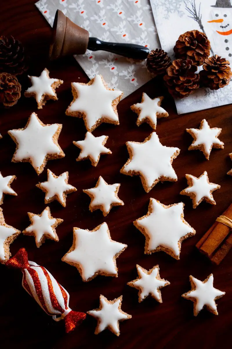 Zimtsterne - Cinnamon Star Christmas Cookies | Delight Baking