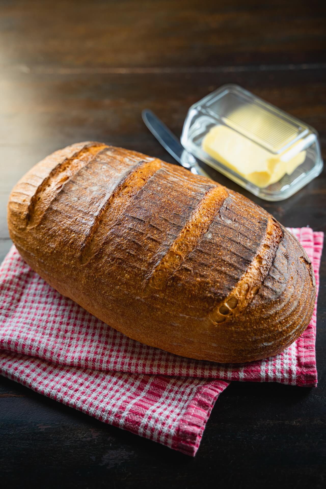 Big Sourdough Bread Crust Vertical