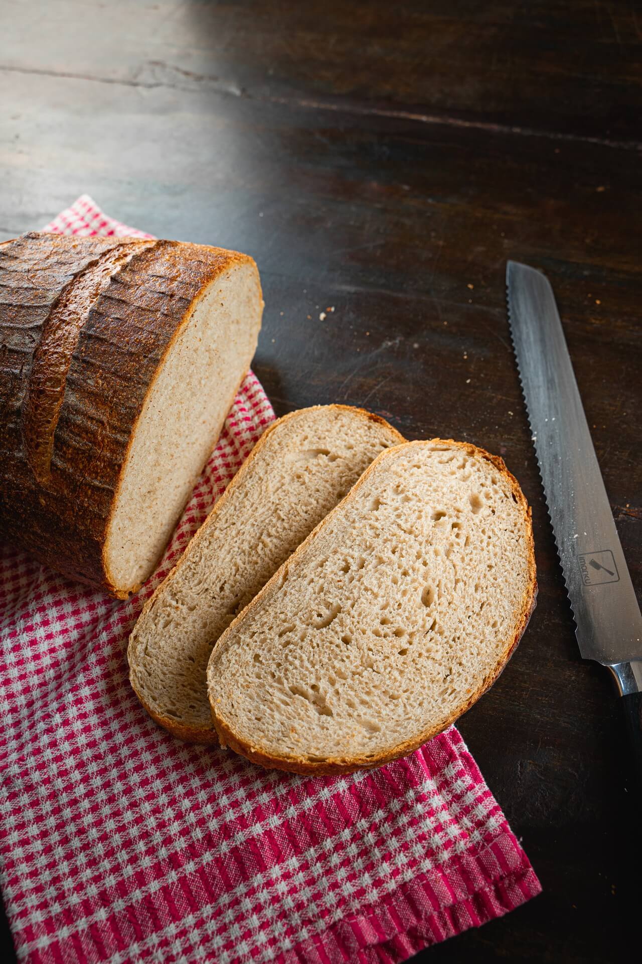 Big Sourdough Bread Slices Vertical