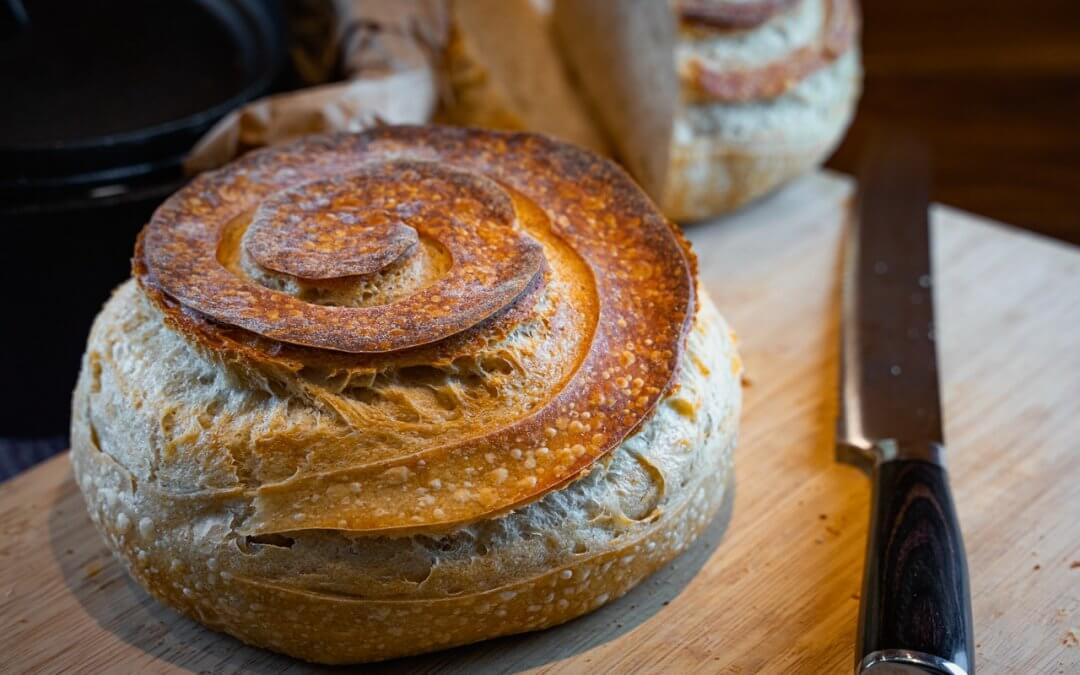 Sourdough Bread With 60 Hydration Baked In Dutch Oven