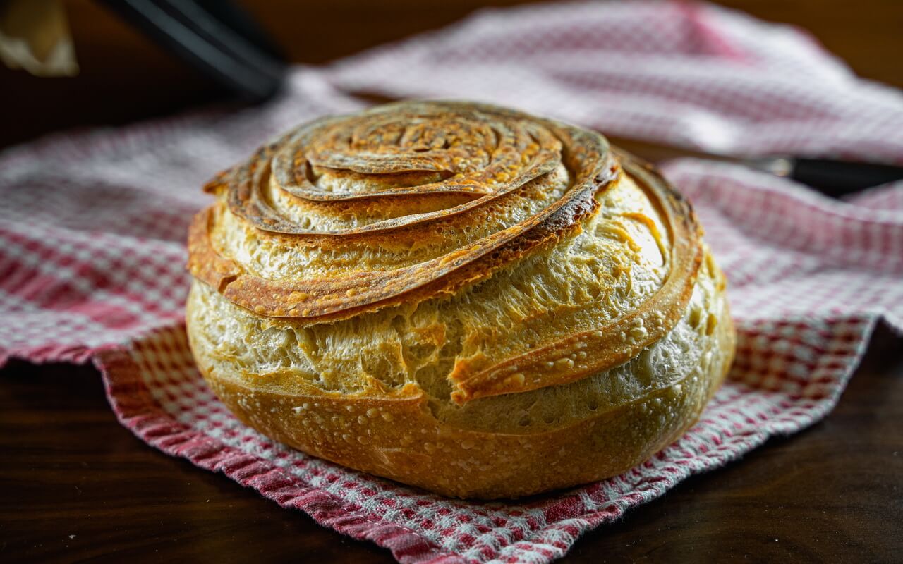 Scored Sourdough Bread