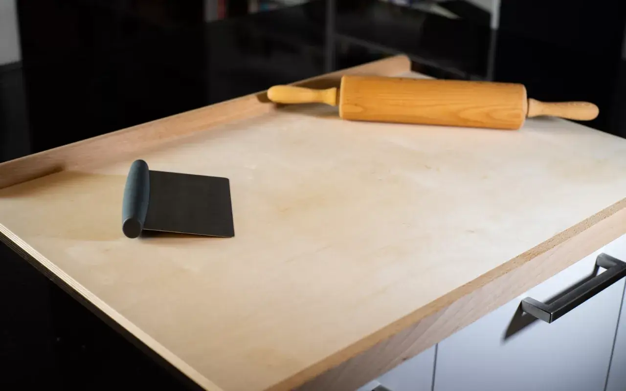 Rolling Pin On Pastry Board